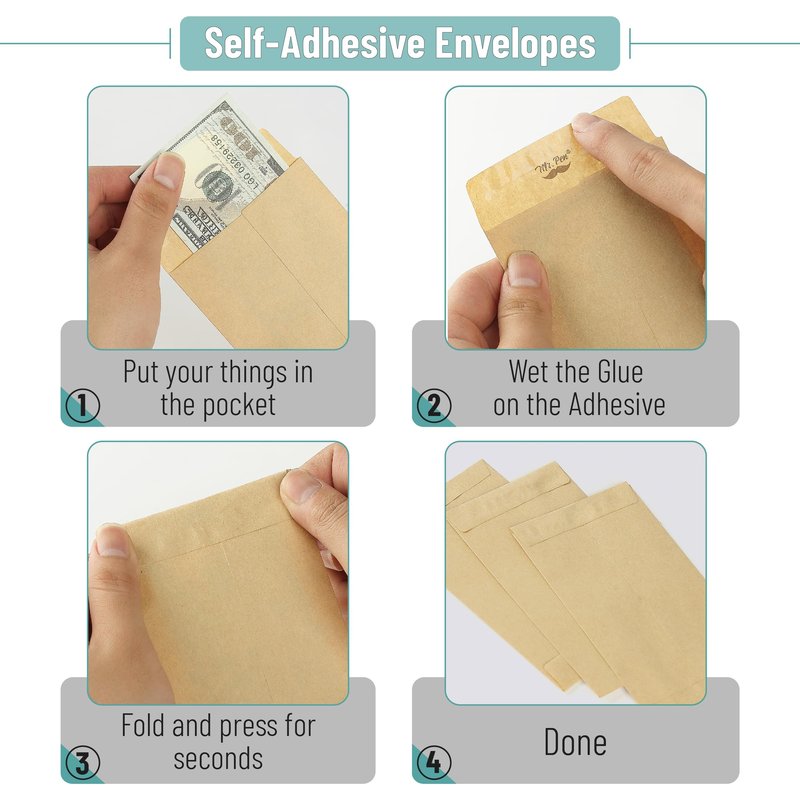 Mr. Pen- Money Envelopes for Cash, 6.5" x 3.5", 500 Pack