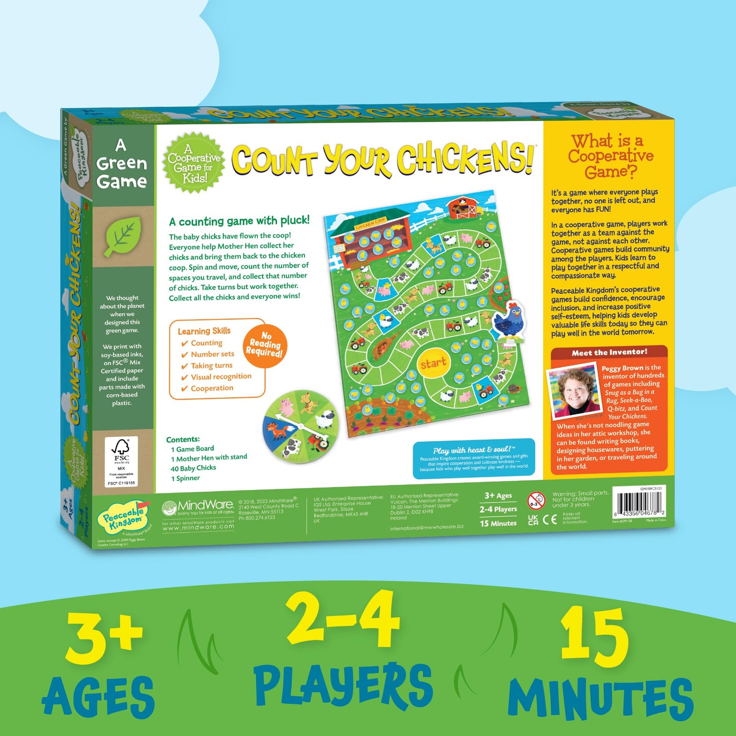 Peaceable Kingdom Count Your Chickens Award Winning Cooperative Counting Game for Kids