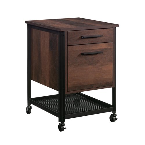 Sauder Briarbrook Mobile File, L: 17.95" x W: 20.32" x H: 26.58", Barrel Oak Finish