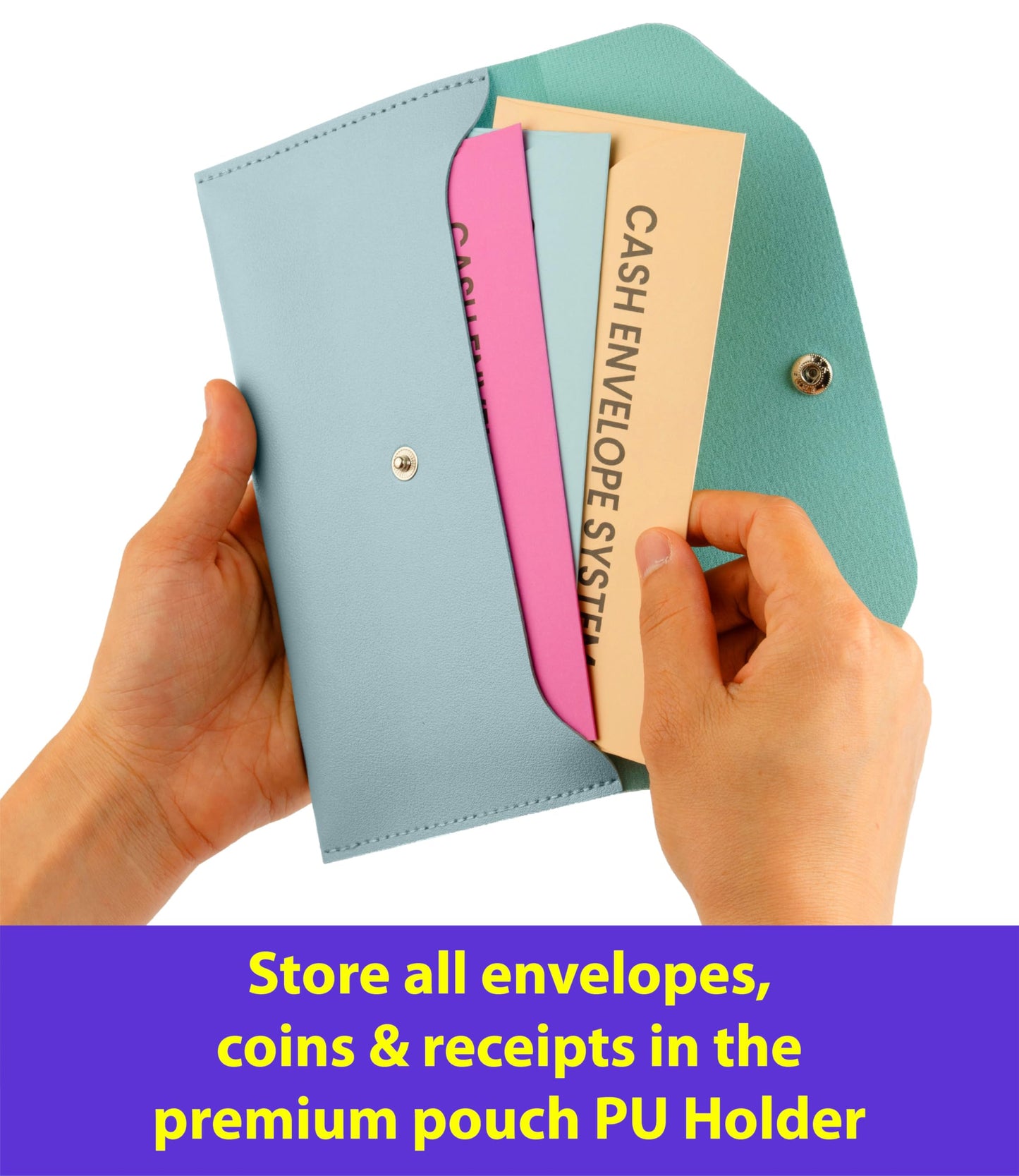 48 Pack Budget Sheets, 24 Pack Cardstock Envelopes, 7.0 x 3.5'' Cash Envelopes, 200gsm Thick, Budgeting System Includes PU Leather Pouch, 2 Year Supply Money Stuffing Organizer, Expense Tracker