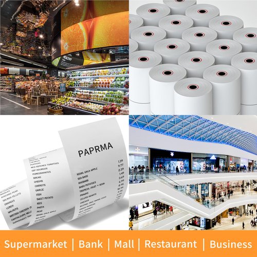 PAPRMA 2 1/4'' x 50' Thermal Receipt Paper 50 Rolls, 2.25x50ft Receipt Roll Cash Register Paper - For Credit Card Machine POS Terminal Clover Mini Verifone