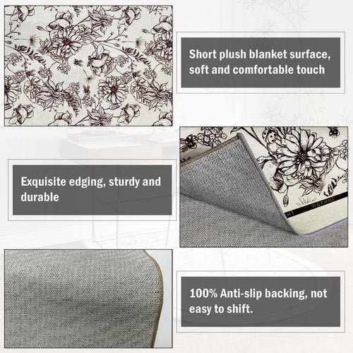 Office Chair Mat for Hardwood & Tile Floors | 39x63 Inch Desk Mat with Lip | Rolling Chair Protector | Computer/Gaming Chair Floor Rug | Anti-Slip Under Desk Mat, Easy to Clean, Machine Washable