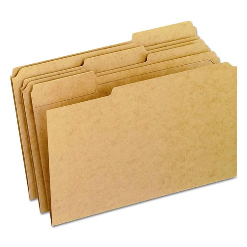 Pendaflex RK15313 Two-Ply Dark Kraft File Folders, 1/3 Cut Top Tab, Legal, Brown (Box of 100)
