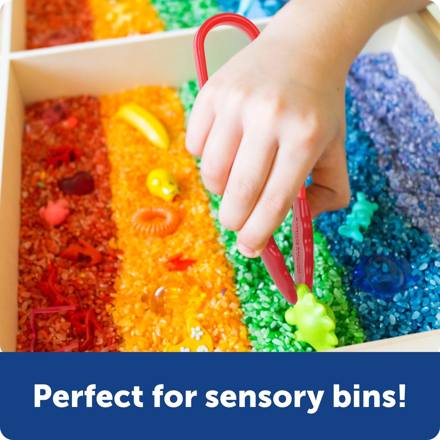 Learning Resources Flex-Grip Tongs - Kids Tweezers, Montessori Grabber Tool, Fine Motor Skills, Sensory Bin Tools, Preschool Classroom Must Haves, Teacher Supplies, Gifts for Boys and Girls