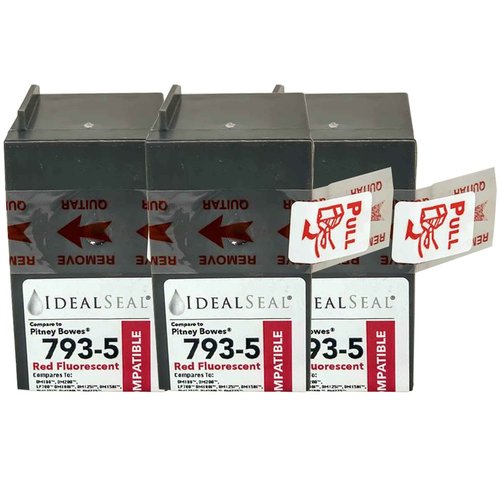 IDEALSEAL (3) Compatible Replacement for PB 793-5 Red Ink Cartridge P700, DM100, DM100i, DM125i, DM150i, DM175i, DM200L, DM225, Send Pro C200,C300,C400, Send Pro 300, DM Series, Send Pro C Series: