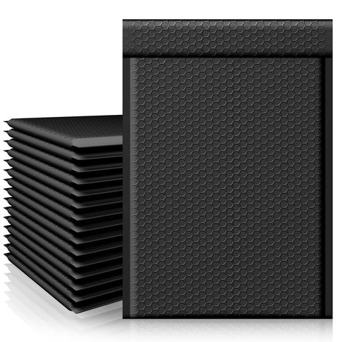 Fuxury Bubble Mailers 10.5x16 Inch 40 Pack Self Seal Padded Envelopes Waterproof Mailing Envelopes Bubble Padded Cushioning Padded Mailers Bubble Bags for Packaging Small Business Large #5 Black
