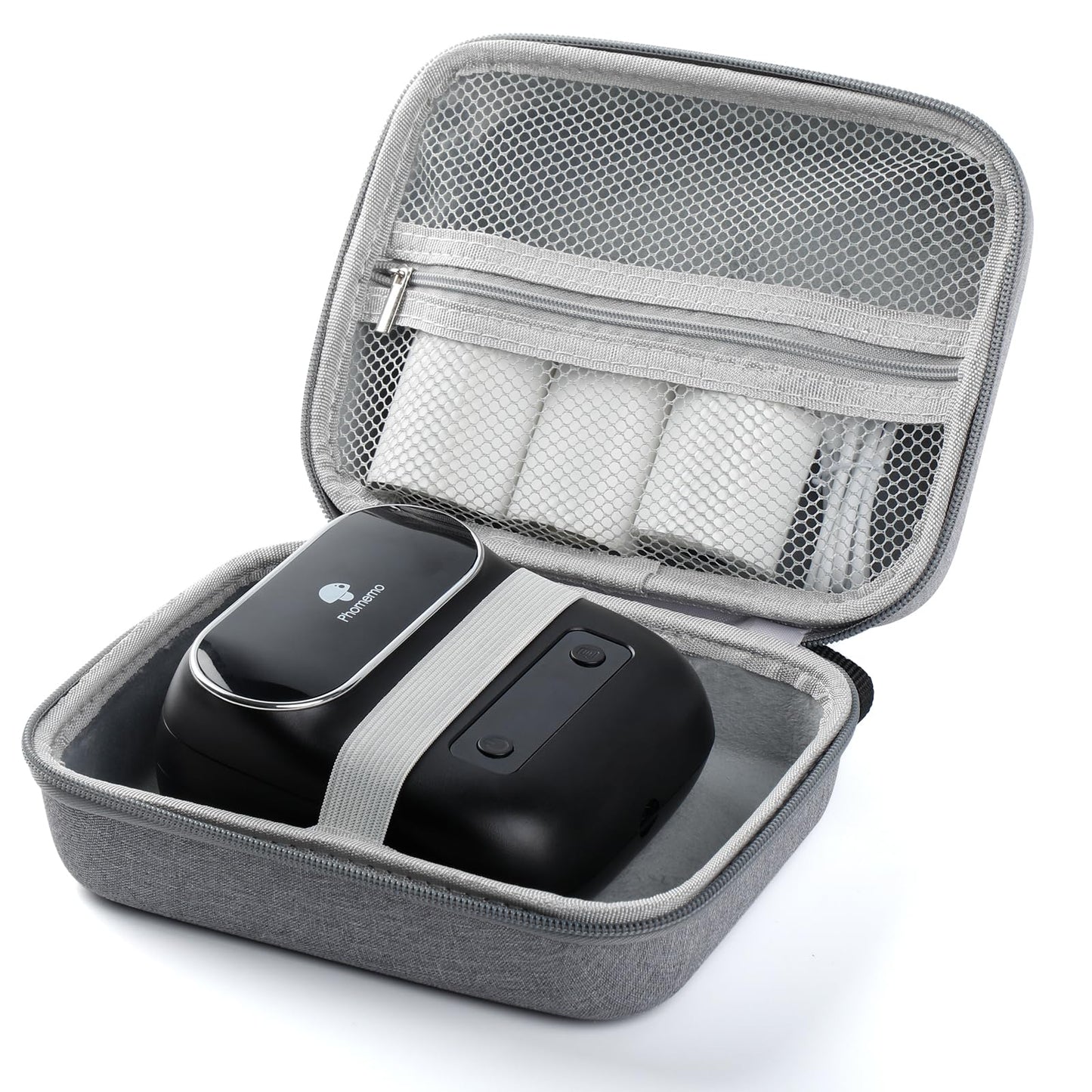 Phomemo EVA Hard Case for Label Maker Printer M110/M120/M150/M220/M250/M100/M221, TP31/TK32 Tattoo Stencil Printers - Holder for Label Machines with Tape, with Mesh Pocket for Accessories (Case Only)