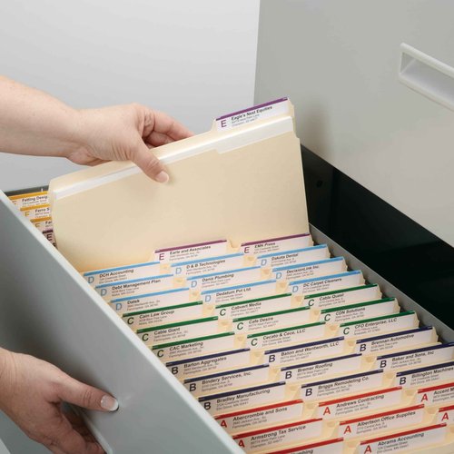 Smead Fastener File Folder, 2 Fasteners, Reinforced 1/3-Cut Tab, 1-1/2" Expansion, Letter Size, Manila, 50 per Box (14595)