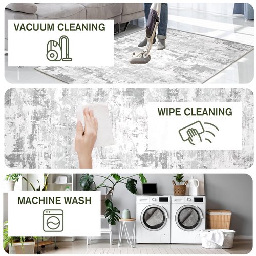 WTHYGB Office Chair Mat for Hardwood Floor Abstract Washable Desk Throw Rug for Rolling Chair Non-Slip Computer Chair Protector 48”x60”
