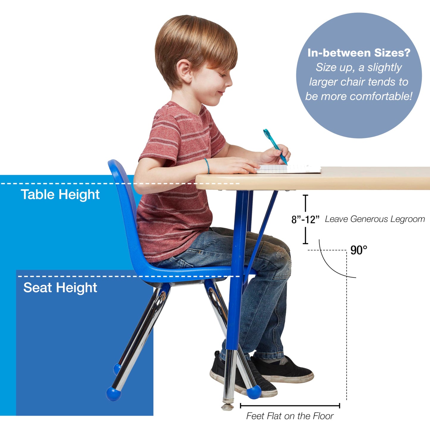 FDP 16" School Stack Chair,Stacking Student Seat with Chromed Steel Legs and Ball Glides for in-Home Learning or Classroom - Teal (6-Pack), 10367-TL