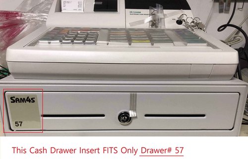 SAM4S Cash Drawer Insert Money Tray 57, 5 Bills and 5 Coins, Compatible with Sam4s ER-5200, ER-5240, ER-5215, ER-380, ER-350, ER-520, ER-530, ER-650, ER-900 Series, SPS-300 Series