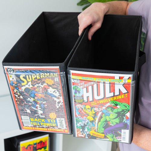 Swanky Nerd Comic Vision Comic Book Storage Box and Comic Book Display [Patent Pending] - Removeable, enclosed top - 2pack