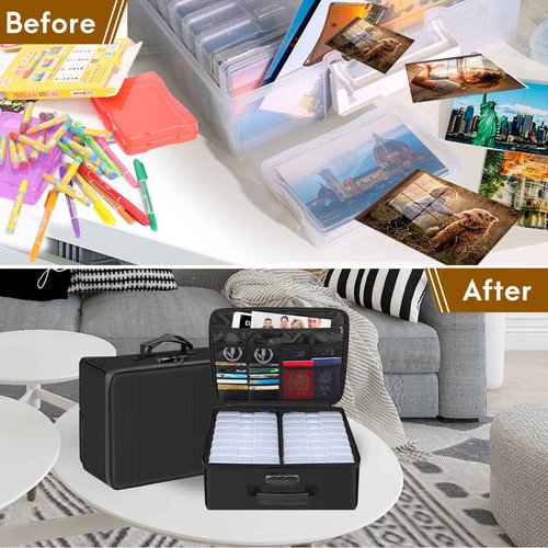 DocSafe Fireproof Document Box+Photo Storage Box with Lock