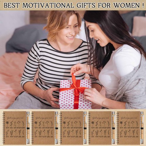 Resurhang 40 Pcs Christian Gifts for Women Bulk Prayer Journal with Religious Pens Christian Notebooks Bulk God Says You are Bible Verse Spiral Notebooks Religious Gifts for Church Bible Study
