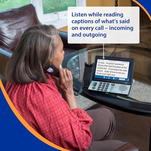 Hamilton CapTel 2400iSPNBT Captioned Telephone - Amplified Volume Control, Large Touch Screen, Wi-Fi Enabled