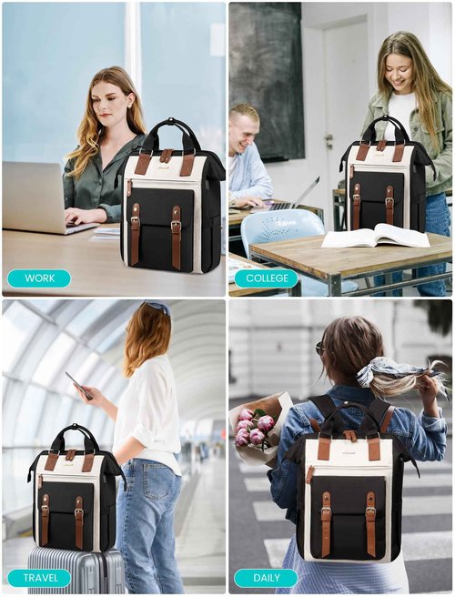 LOVEVOOK 18 Inch Laptop Backpack for Women, Extra Large Travel Backpack, Teacher Nurse Work Bag, Business Computer Bag, College Backpack with Luggage Strap, Waterproof, USB Port