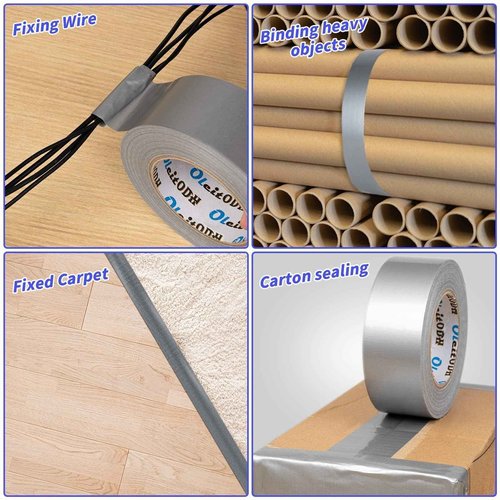 Oleitodh 16 Pack Silver Heavy Duty Duct Tape Bulk 2 inch x 30 Yards, Waterproof, Strong No Residue All-Weather Duct Tape, Tear by Hand,Multi-Use for Indoor