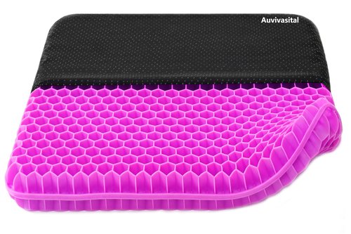 Plus Size Gel Seat Cushion for Long Sitting, Extra Large and Thick Pressure Relief Seat Cushion for Back, Hip, Sciatica, Tailbone Pain, Use for The Office, Wheelchair, Car, Trip, Recliner.(Pink)