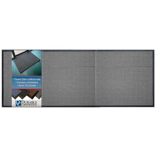 Durable Stop-N-Dry Entrance Mat, 48" x 120", Gray