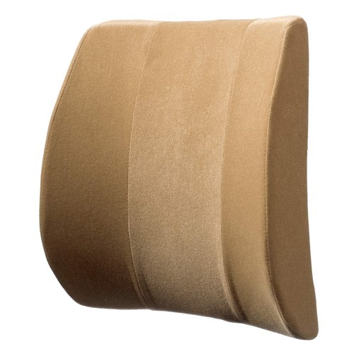 Back-Huggar Bucket Seat Thick Foam Lumbar Support Cushion: Orthopedic Relief for Car Seats & Chairs-Beige