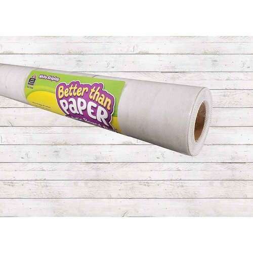 Teacher Created Resources Better Than Paper Bulletin Board Roll, 4' x 12', White Shiplap, 4/Pack (TCR32429)