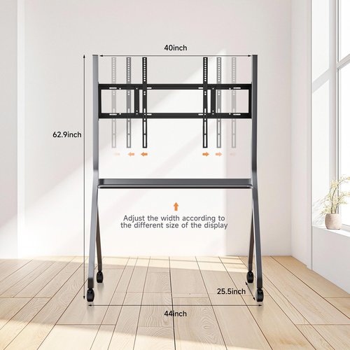 MINZONA Smart Board Stand with Four Lockable Wheels for 55"-86 Electronic Whiteboard, Digital Whiteboard Stand for Home, Smart Board for Classroom and Office with Mobile Stand