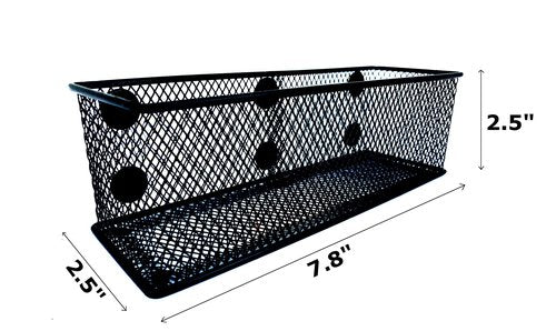 Magnetic Baskets Magnetic Organizer and Holder for Locker or Refrigerator - Pen Holders or Storage Bins for Office and Home