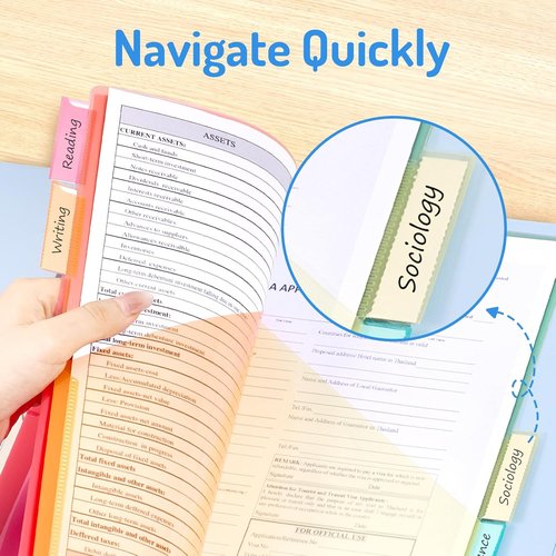Forvencer 15 Count 3-Ring Binder Dividers - Premium Multicolor Tab Dividers with Pockets