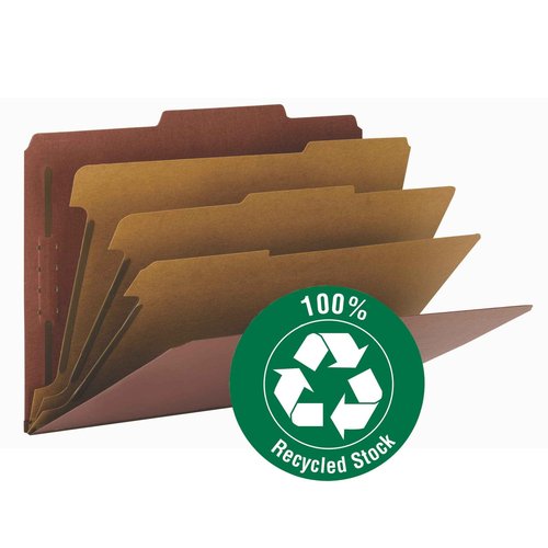 Smead 100% Recycled Pressboard Classification File Folder, 10 per Box & Pressboard Classification File Folder