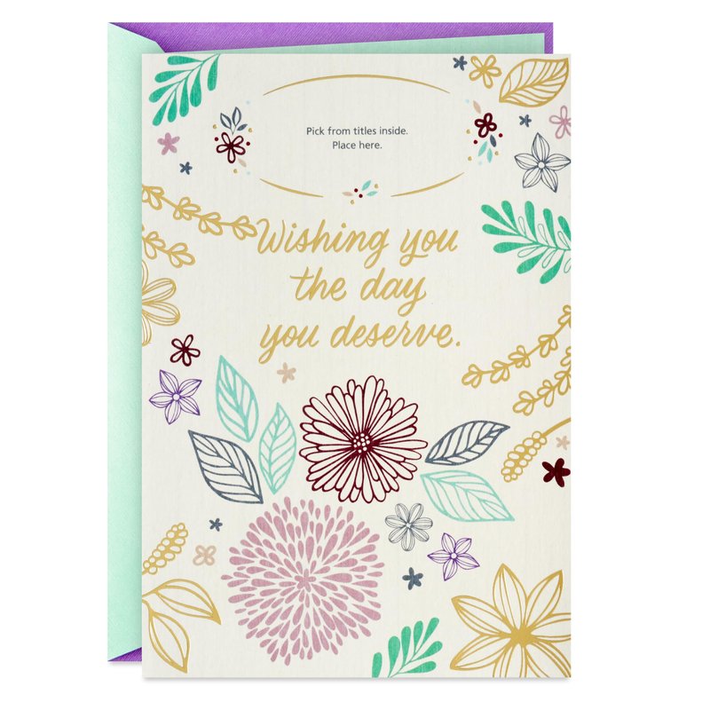 Hallmark Mother's Day Card for Grandmother, Nana, Mimi, Abuela (Personalized Stickers)
