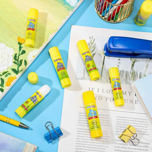 300 Pcs White Glue Stick Washable Glue Stick for Crafts Home School Classroom Students Teachers Employees Scrapbooking Crafting Supplies, 0.32 Ounce