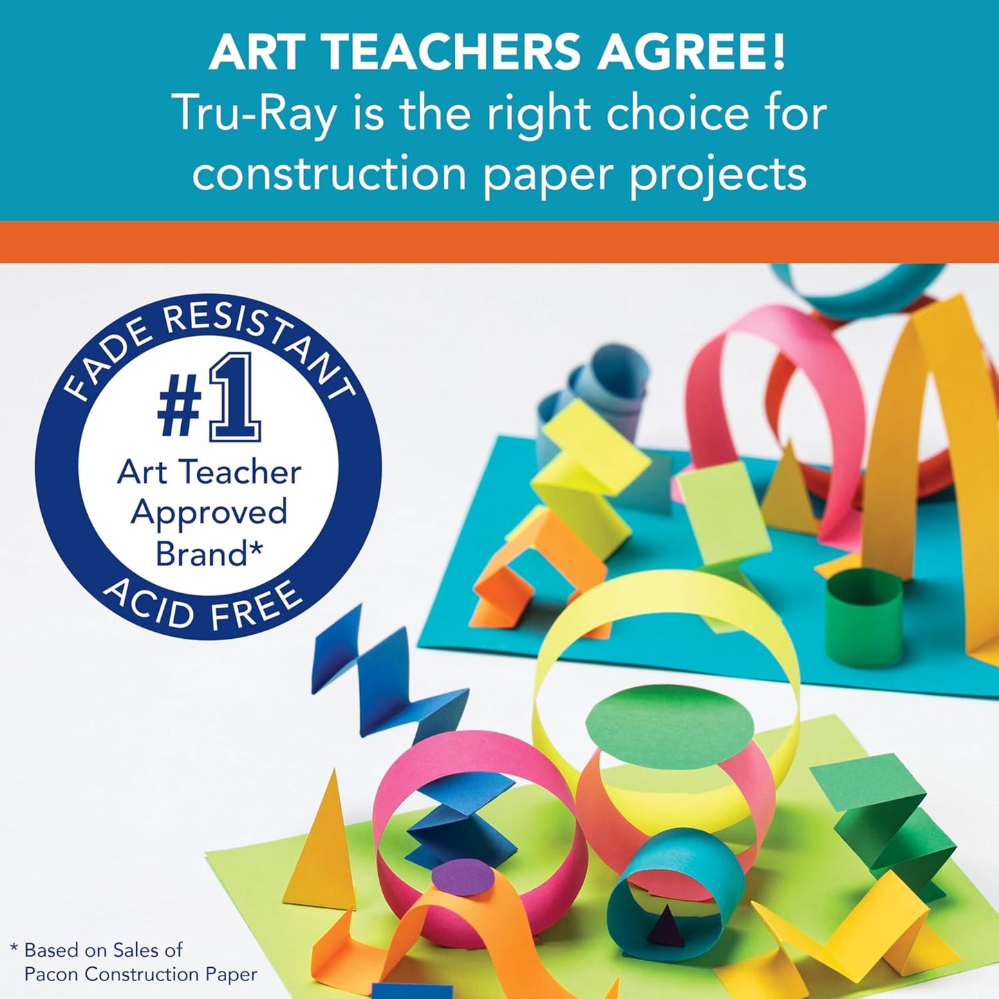 Tru-Ray Construction Paper - 10 Vibrant Colors | 9" x 12" | 50 Sheets for Creative Projects