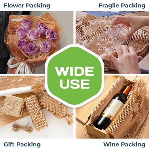 ipg HexcelWrap Kraft Paper Cushioning Roll, 15.25" x 840 ft, Brown Kraft