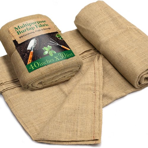 Burloptuous Gardening Burlap Roll - 40" x 30 Feet Natural Jute Fabric for Rustic Décor & Centerpieces