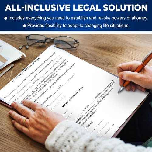 Zastic! 2025 Durable Power of Attorney Forms Kit - Comprehensive Power of Attorney Form for Financial, Legal, and Personal Use – Includes 3 Blank Durable Power of Attorney Forms, Guide, & Envelopes