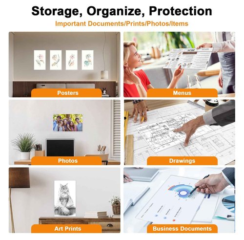 Ndsox 50 Pack 8.5" x 14" Rigid Print Protectors Clear Hard Plastic Sheet Protectors Top-Loading Rigid Menu Covers for Legal Size Paper, Documents, Photo, Posters, Prints, Artworks, Birth Certificates