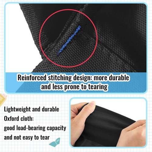 Chapou Chair Pockets for Classroom Chairback Pocket Chart 14 x 18 Inch Desk Organizer Pocket Chair Bag for Seat School Classroom(Classic,Black,48 Pcs)