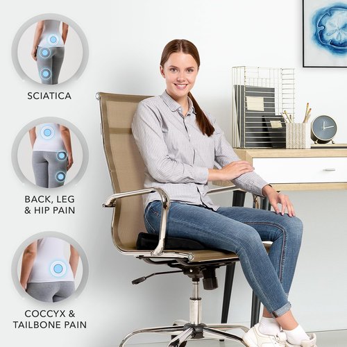 Everlasting Comfort Car Seat Cushion & Lumbar Support Pillow - Ultimate Comfort - Perfect for Car, Truck, Offices, Couches, Desk Chairs - Enhances Posture and Relieves Back Pain