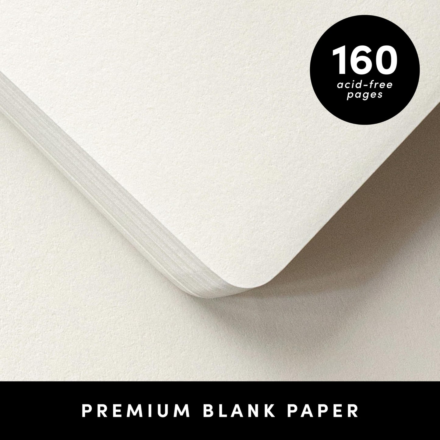 PAPERAGE Blank Journal Notebook, (Royal Blue), 160 Pages, Medium 5.6 in x 8 in - 100 GSM Thick Paper – Hardcover Journaling Notebook for Work, School, Note Taking or Sketching