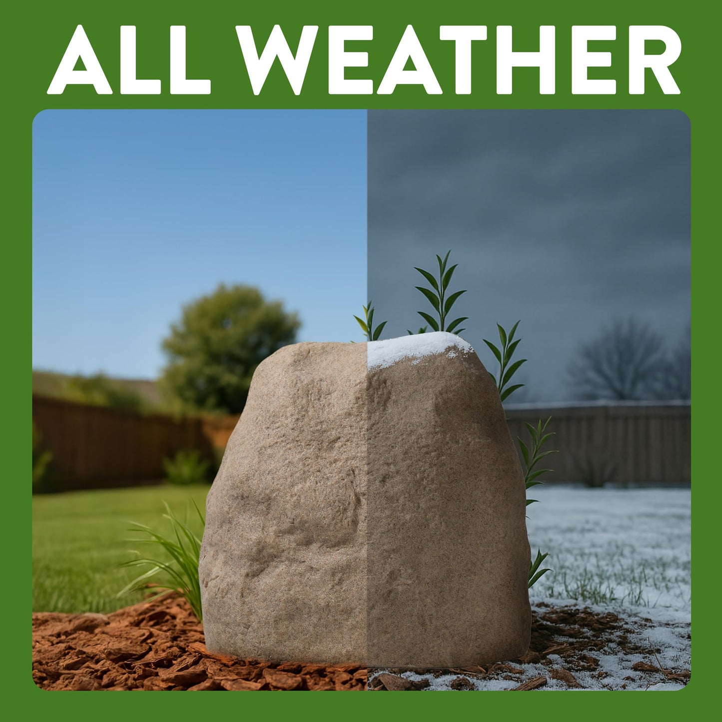 Naturalings Small Fake Rock Cover 11” – Heavy Duty Fiberglass Landscape Rock for Sprinkler Valves & Utilities – Natural Sandstone