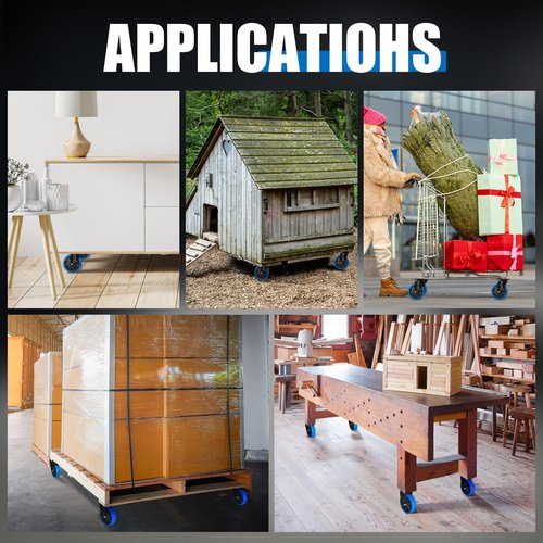 5 Inch Locking Casters Set of 4 Heavy Duty,Industrial Outdoor Caster Wheels Heavy Duty Load 2600lb,Swivel Caster Wheels for Furniture,Cart and Workbench.