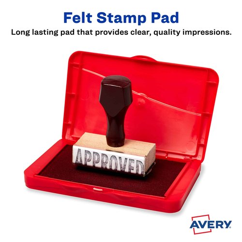 AVERY Carter's Felt Black Stamp Pad, 2.75 x 4.27 Inches, 36 Pack (21081)