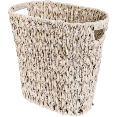 Granny SAYS Wicker Waste Basket, Waterproof Bathroom Trash Can, 19 Liters/5 Gallons