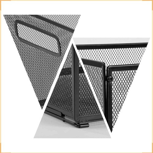 SETTFRFE 2 Pack Letter Size Hanging Folder Organizer,Metal Mesh Hanging File Folder Box,Office File Baskets,Black