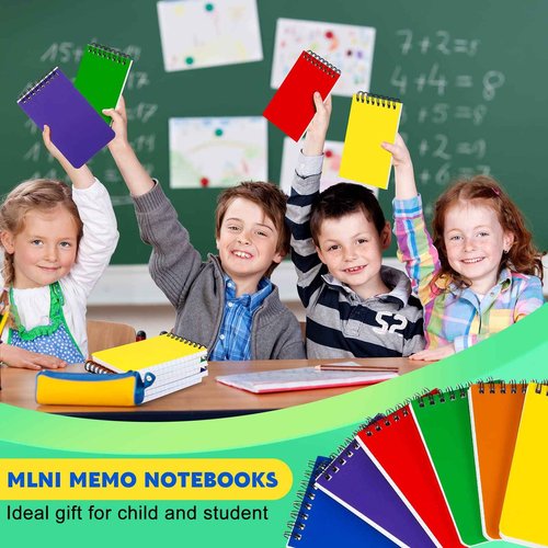 60 Pack Spiral Memo Pads 3 x 5 Inch Spiral Journal Lined Wirebound College Ruled Notebook Solid Colors, 75 Sheets/pad, Notebook for School Travel Office Business Supplies