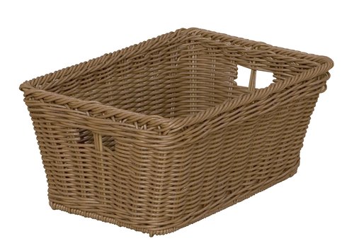 Wood Designs Woven Baskets with Handles for Stroage, Large Storage Bins for Shelves, Classroom, Crafts. 12.5"D x 8.75" W x 5.75" H, 71810 (Pack of 10)