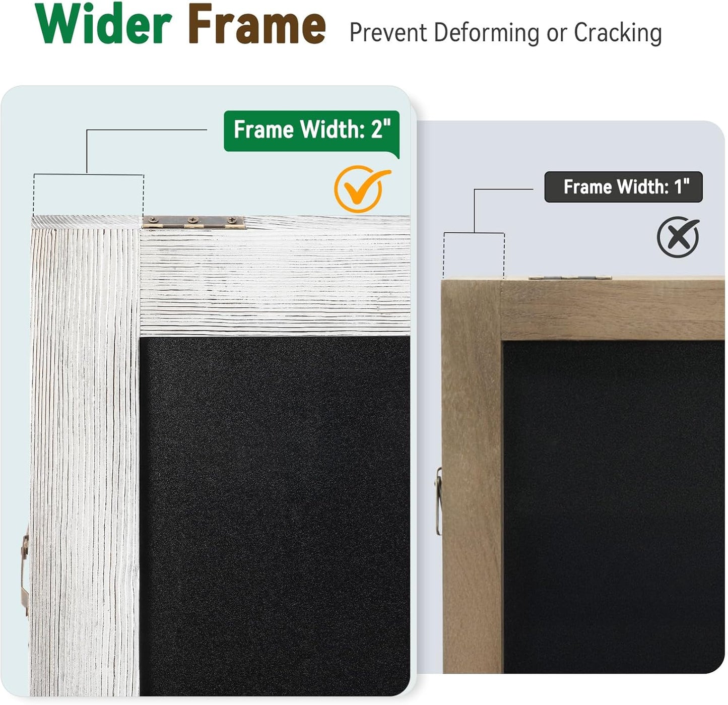 TEAKMAMA Chalkboard Signs - 40x20 Double-Sided A-Frame Easel for Outdoor Business & Weddings - White