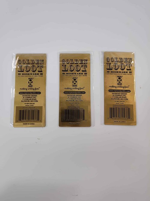 Raymond Geddes Golden Loot Bookmarks (Pack of 48) - Pretend Play Money