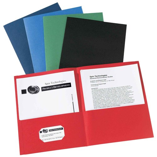 Avery Two Pocket Folders, Holds up to 40 Sheets, Business Card Slot, Case Pack of 125 Assorted Folders (47993)