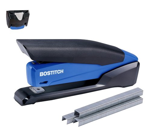 Bostitch Office Executive Stapler - Effortless One-Finger Stapling, 20 Sheet Capacity | Navy Blue